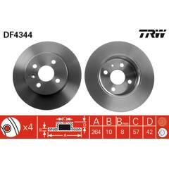 TRW Set van 2 remschijven 3322937402502 on Productcaster.