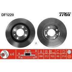 TRW Set van 2 remschijven 3322936122005 on Productcaster.