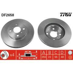 TRW Set van 2 remschijven 3322937108381 on Productcaster.