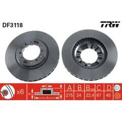 TRW Set van 2 remschijven 3322937184538 on Productcaster.