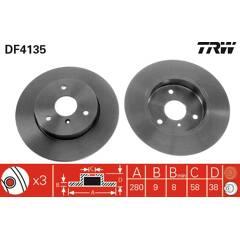 TRW Set van 2 remschijven 3322937288779 on Productcaster.