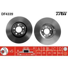 TRW Set van 2 remschijven 3322937402106 on Productcaster.