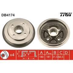 TRW Bremstrommel 3322937211111 on Productcaster.