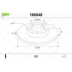 VALEO Bremssatz (2 Bremsscheiben) 3276421868483 on Productcaster.