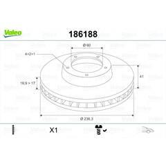 VALEO Bremssatz (2 Bremsscheiben) 3276421861880 on Productcaster.