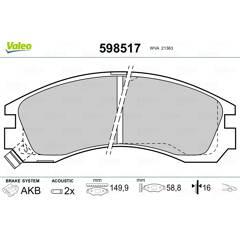 VALEO Remblokkenset voor 3276425985179 on Productcaster.