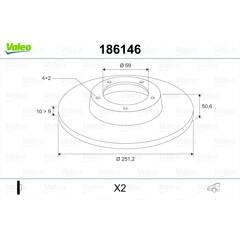 VALEO Set van 2 remschijven 3276421861460 on Productcaster.