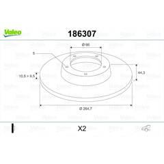 VALEO Set van 2 remschijven 3276421863075 on Productcaster.