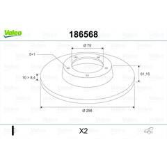 VALEO Set van 2 remschijven 3276421865680 on Productcaster.