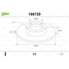 VALEO Set van 2 remschijven 3276421867295 on Productcaster.