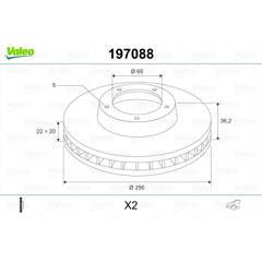 VALEO Set van 2 remschijven 3276421970889 on Productcaster.