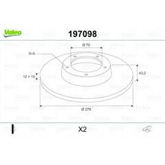 VALEO Set van 2 remschijven 3276421970988 on Productcaster.