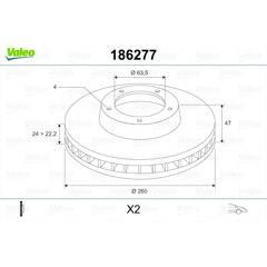 VALEO Set van 2 remschijven 3276421862771 on Productcaster.