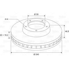 VALEO Set van 2 remschijven 3276421865710 on Productcaster.