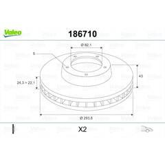 VALEO Set van 2 remschijven 3276421867103 on Productcaster.