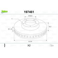 VALEO Set van 2 remschijven 3276421974610 on Productcaster.