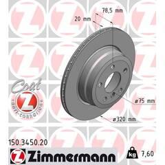 ZIMMERMANN Bremssatz (2 Bremsscheiben) 4250238720652 on Productcaster.