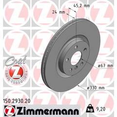 ZIMMERMANN Bremssatz (2 Bremsscheiben) 4250238764472 on Productcaster.