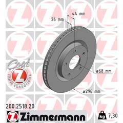 ZIMMERMANN Bremssatz (2 Bremsscheiben) 4250238744436 on Productcaster.