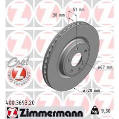 ZIMMERMANN Bremssatz (2 Bremsscheiben) 4250238759539 on Productcaster.