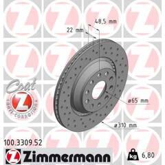 ZIMMERMANN Set van 2 remschijven 4250238749301 on Productcaster.