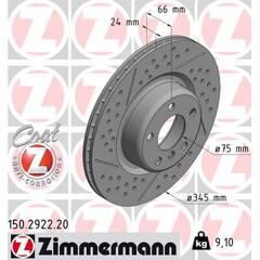 ZIMMERMANN Set van 2 remschijven 4250238759829 on Productcaster.