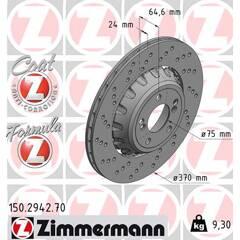 ZIMMERMANN Remschijf (per stuk) 4250238768333 on Productcaster.