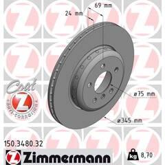 ZIMMERMANN Remschijf (per stuk) 4250238769477 on Productcaster.