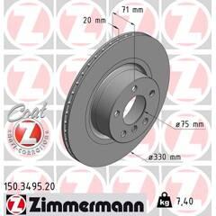 ZIMMERMANN Set van 2 remschijven 4250238753193 on Productcaster.