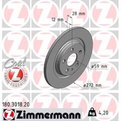 ZIMMERMANN Set van 2 remschijven 4250238762362 on Productcaster.