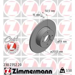 ZIMMERMANN Set van 2 remschijven 4250238743859 on Productcaster.