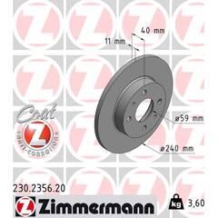 ZIMMERMANN Set van 2 remschijven 4250238762560 on Productcaster.