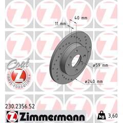 ZIMMERMANN Set van 2 remschijven 4250238750864 on Productcaster.