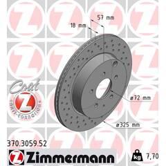 ZIMMERMANN Set van 2 remschijven 4250238766766 on Productcaster.