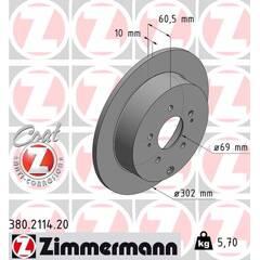 ZIMMERMANN Set van 2 remschijven 4250238761181 on Productcaster.