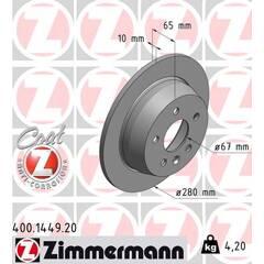 ZIMMERMANN Set van 2 remschijven 4250238758105 on Productcaster.