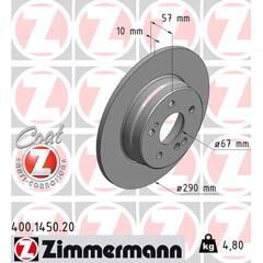 ZIMMERMANN Set van 2 remschijven 4250238757214 on Productcaster.