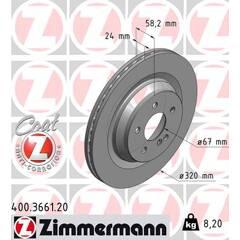 ZIMMERMANN Set van 2 remschijven 4250238716648 on Productcaster.