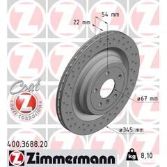 ZIMMERMANN Set van 2 remschijven 4250238755173 on Productcaster.