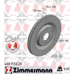 ZIMMERMANN Set van 2 remschijven 4250238764779 on Productcaster.