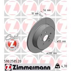 ZIMMERMANN Set van 2 remschijven 4250238762027 on Productcaster.