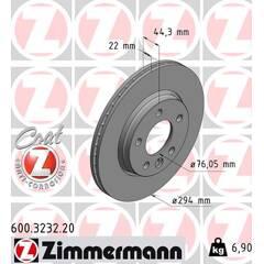 ZIMMERMANN Set van 2 remschijven 4250238744986 on Productcaster.