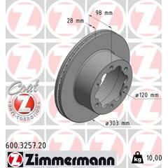 ZIMMERMANN Set van 2 remschijven 4250238777014 on Productcaster.