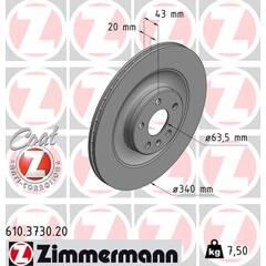 ZIMMERMANN Set van 2 remschijven 4250238769675 on Productcaster.