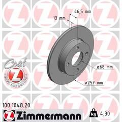 ZIMMERMANN Set van 2 remschijven 4250238763352 on Productcaster.