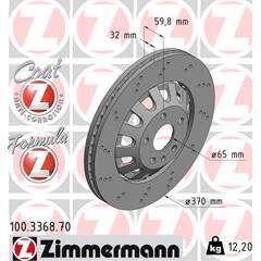 ZIMMERMANN Remschijf (per stuk) 4250238766940 on Productcaster.