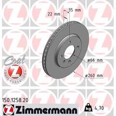 ZIMMERMANN Set van 2 remschijven 4250238758525 on Productcaster.