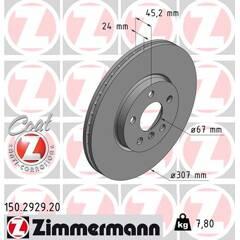 ZIMMERMANN Set van 2 remschijven 4250238764489 on Productcaster.