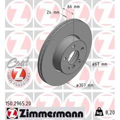 ZIMMERMANN Set van 2 remschijven 4250238782209 on Productcaster.