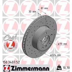 ZIMMERMANN Remschijf (per stuk) 4250238749899 on Productcaster.